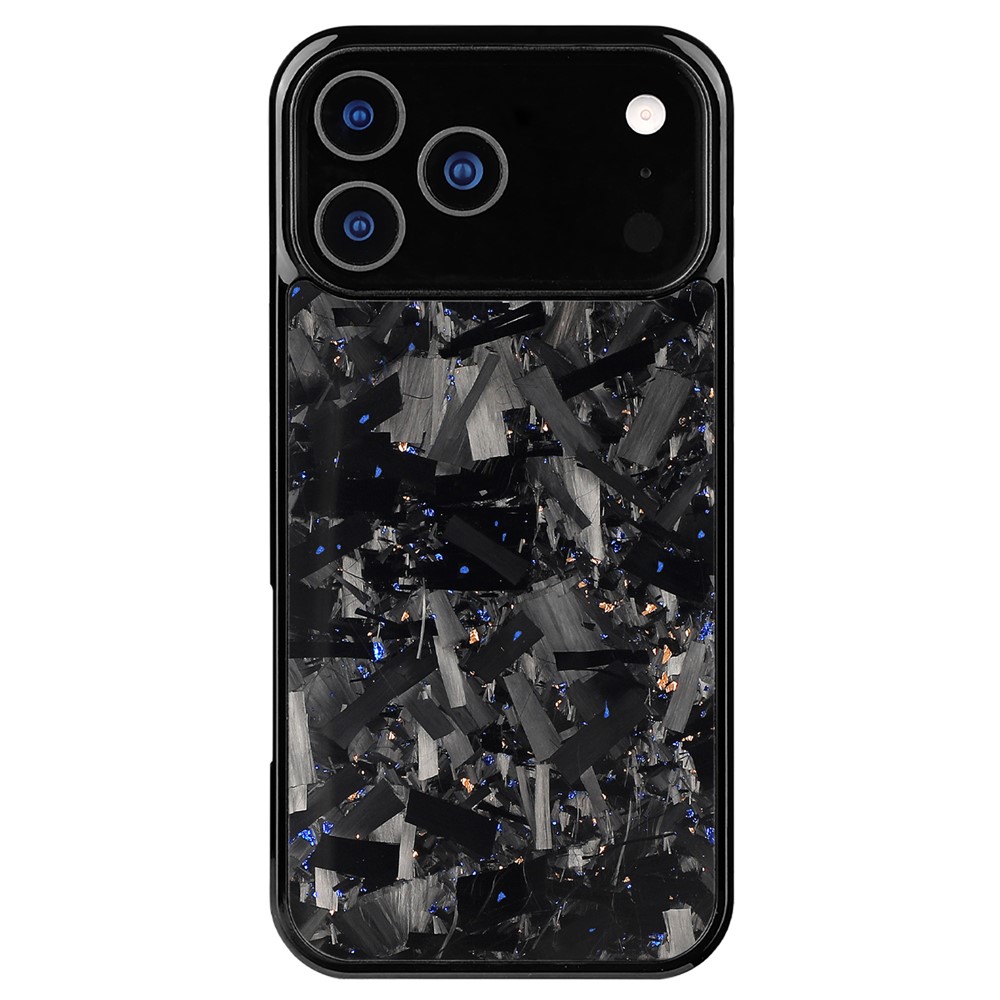 For iPhone 17 Pro Magnetic Case Large Texture Aramid Fiber + TPU Phone Cover - Blue  /  Gold