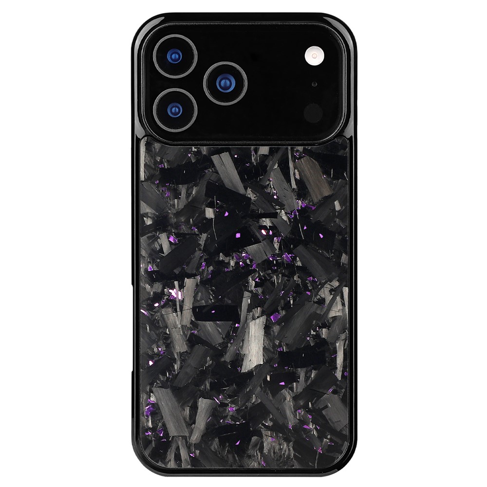 For iPhone 17 Pro Magnetic Case Large Texture Aramid Fiber + TPU Phone Cover - Purple