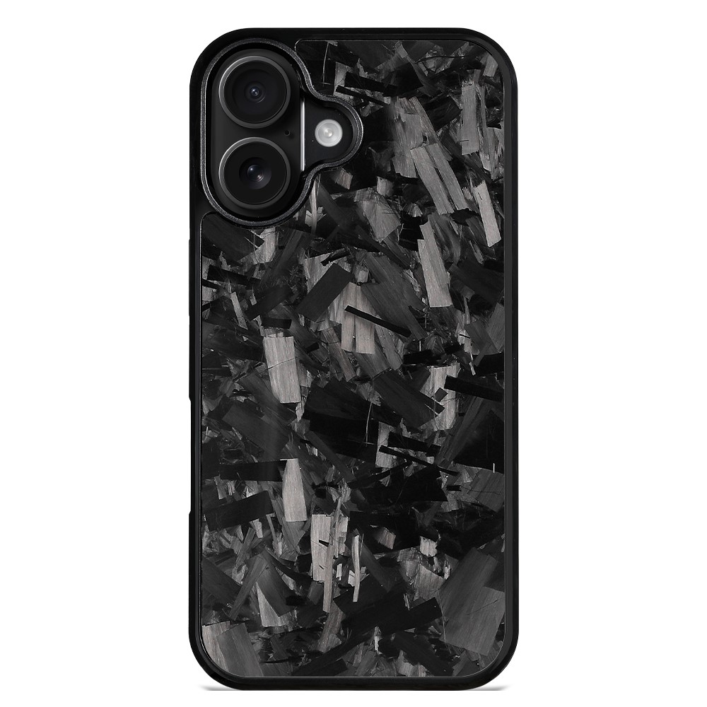 For iPhone 17 Magnetic Case Large Texture Aramid Fiber + TPU Phone Cover - Black