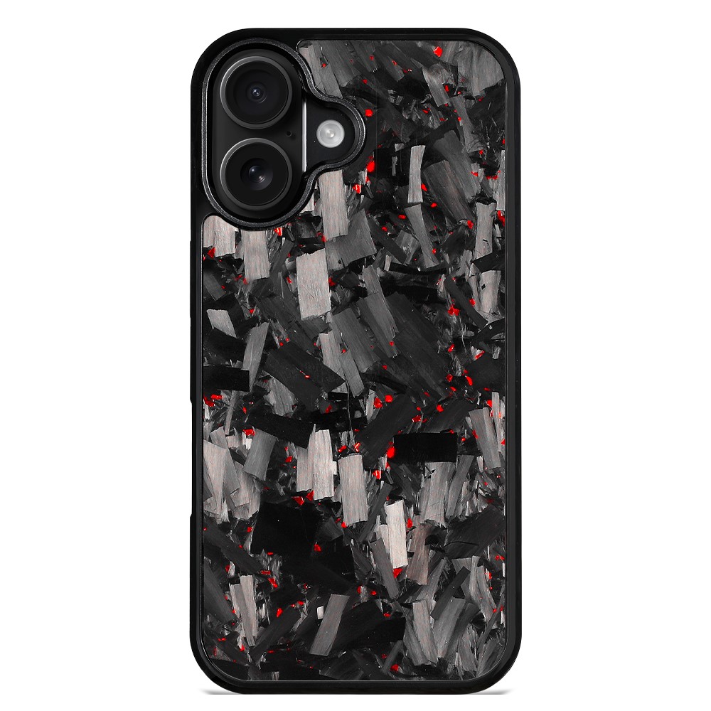 For iPhone 17 Magnetic Case Large Texture Aramid Fiber + TPU Phone Cover - Red