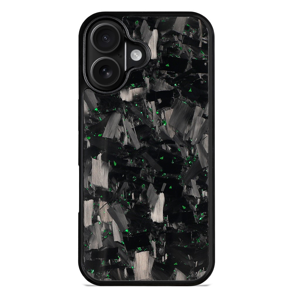 For iPhone 17 Magnetic Case Large Texture Aramid Fiber + TPU Phone Cover - Green