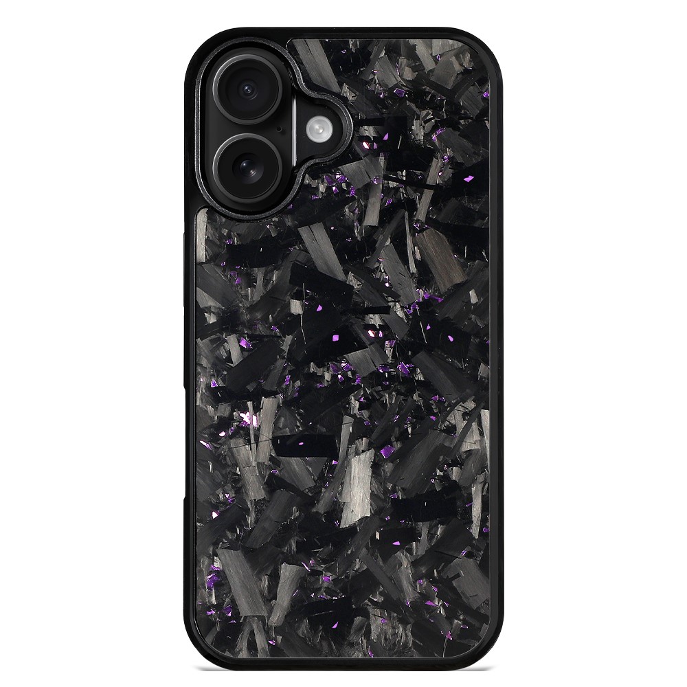 For iPhone 17 Magnetic Case Large Texture Aramid Fiber + TPU Phone Cover - Purple