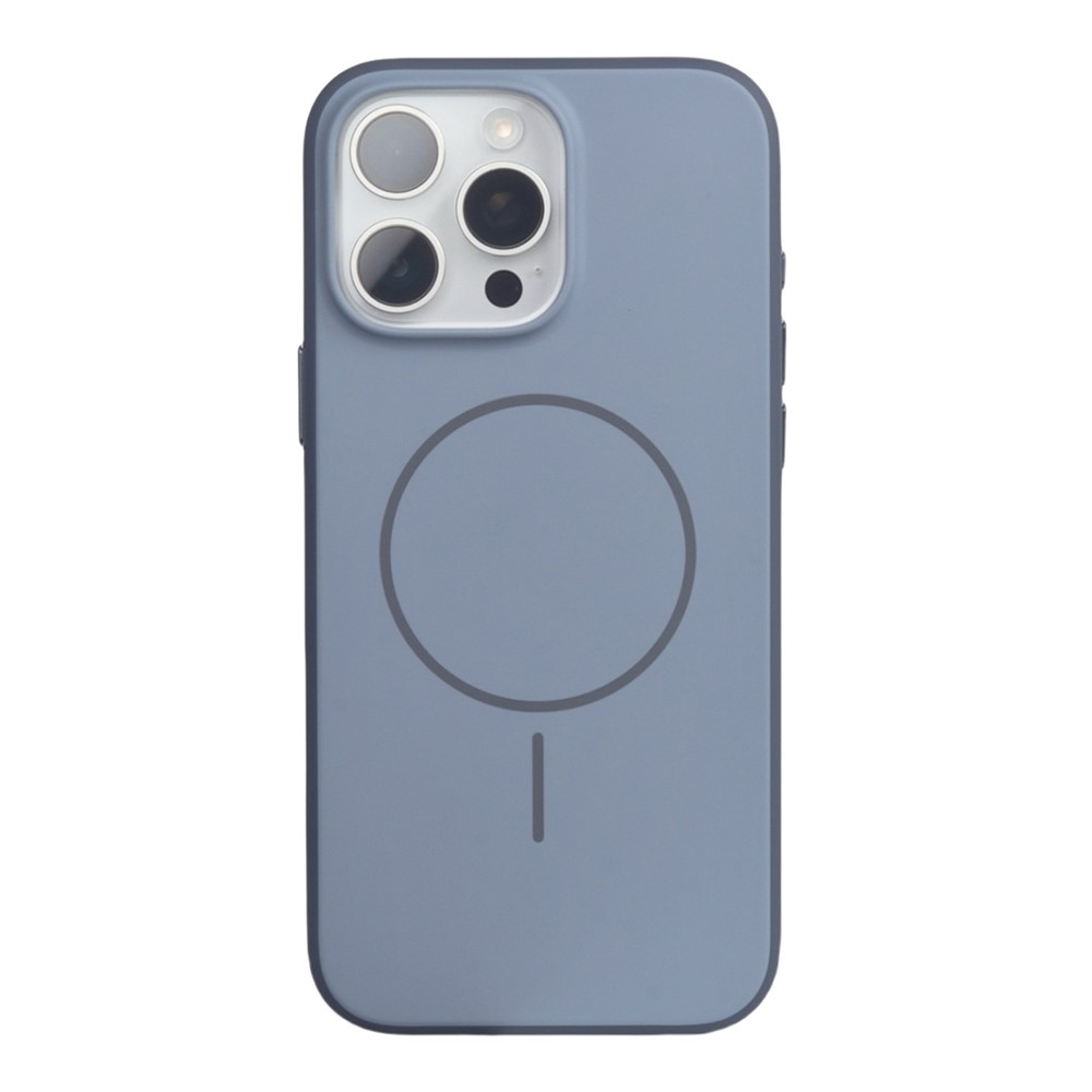 For iPhone 17 Pro Case Compatible with MagSafe Matte Skin Feel TPU + PC Phone Cover - Navy Blue