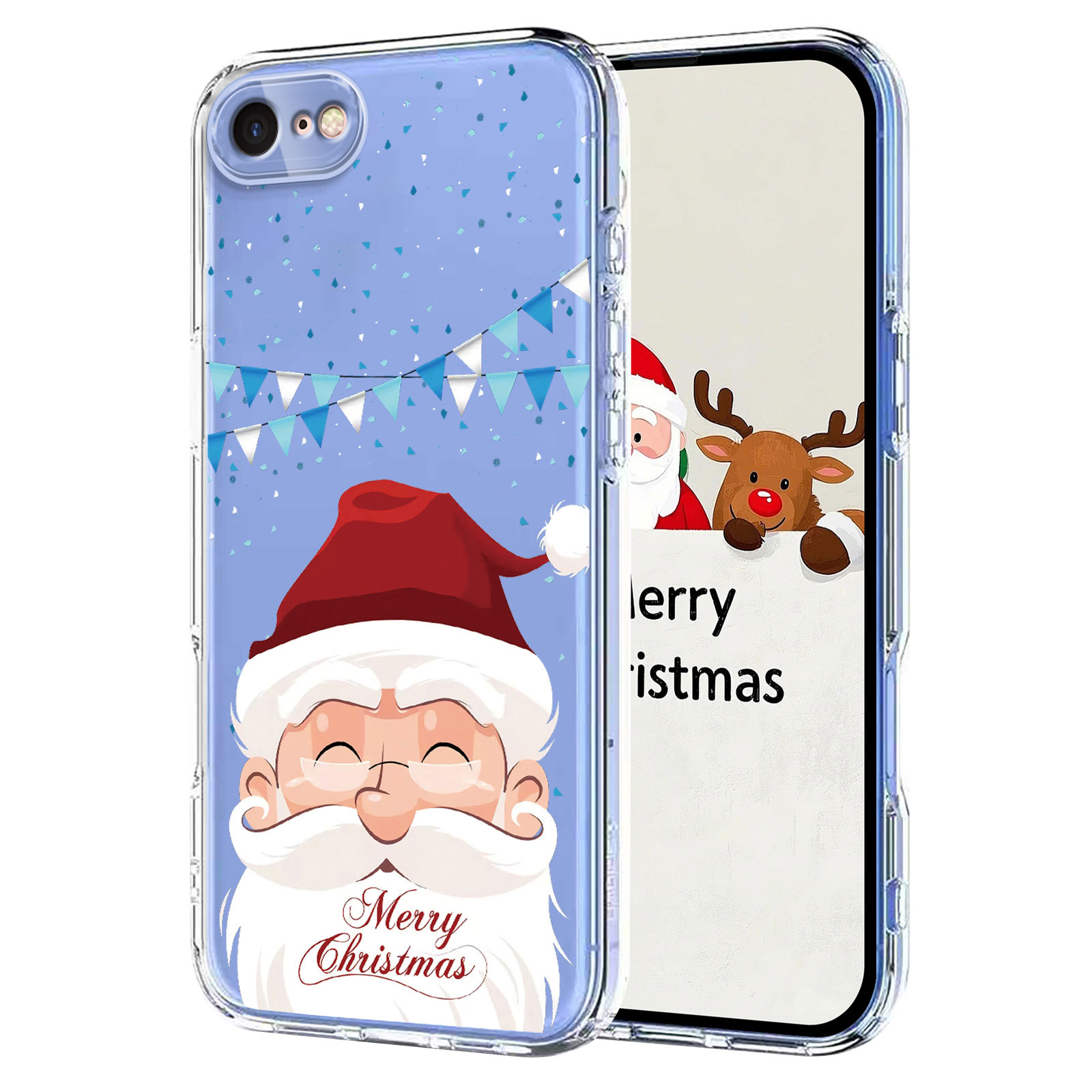 For iPhone 7 4.7 inch / iPhone 8 4.7 inch / iPhone SE (2020) / iPhone SE (2022) Case Christmas Themed Pattern Printing TPU Phone Back Cover - Santa Claus