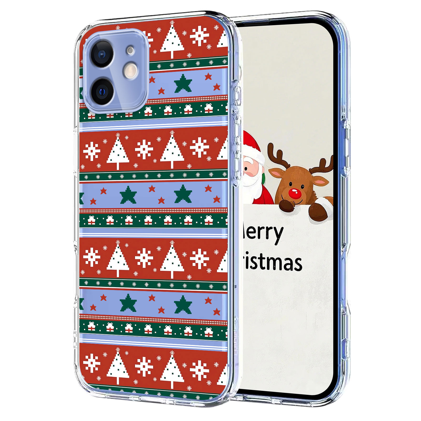 For iPhone 11 Case Christmas Themed Pattern Printing TPU Phone Back Cover - Christmas Ribbons