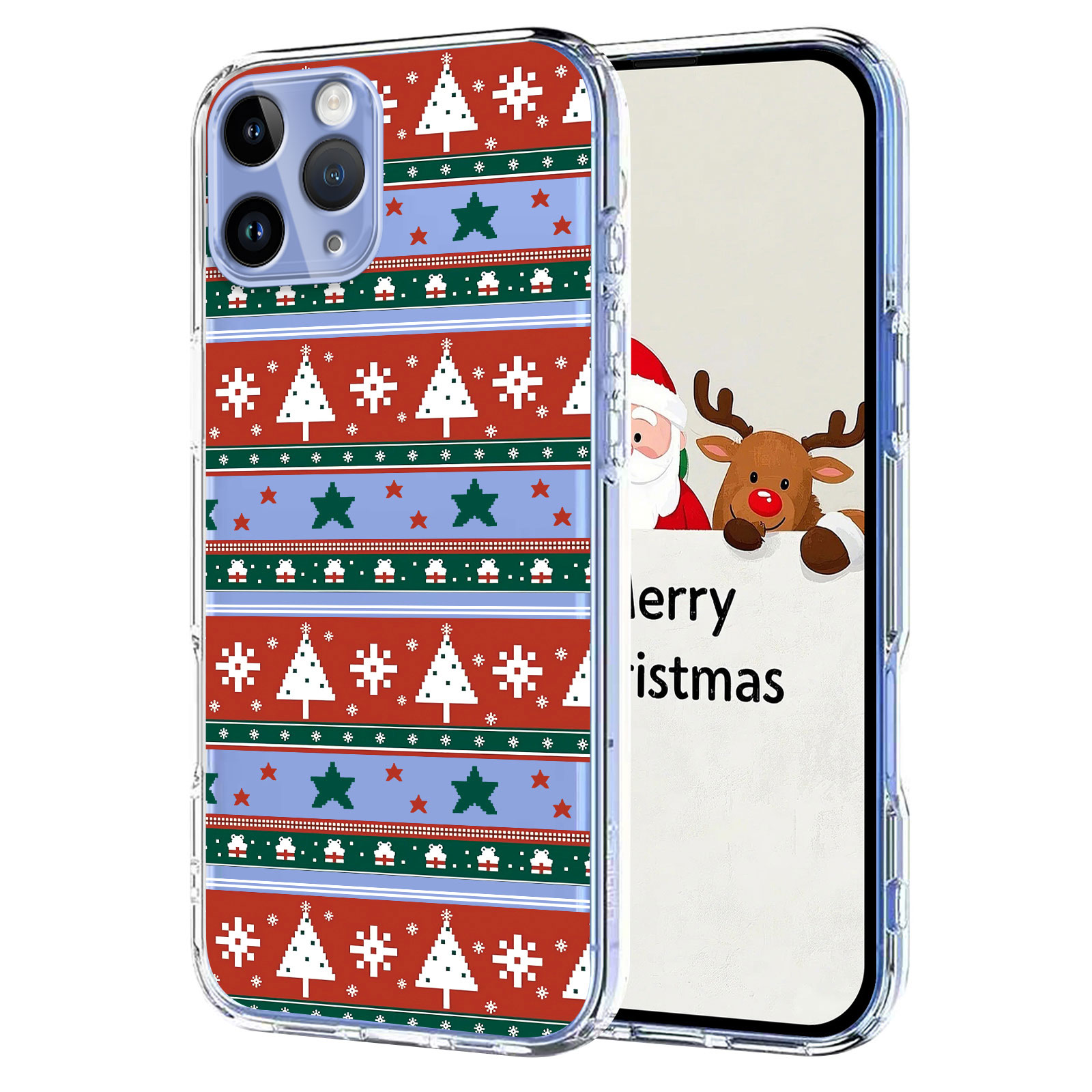 For iPhone 11 Pro Max Case Christmas Themed Pattern Printing TPU Phone Back Cover - Christmas Ribbons