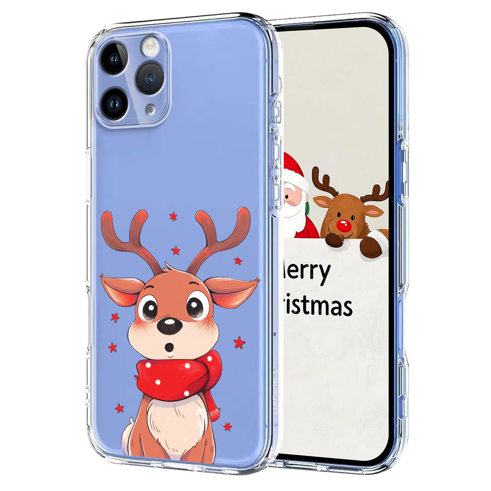 For iPhone 11 Pro Max Case Christmas Themed Pattern Printing TPU Phone Back Cover - Christmas Elk