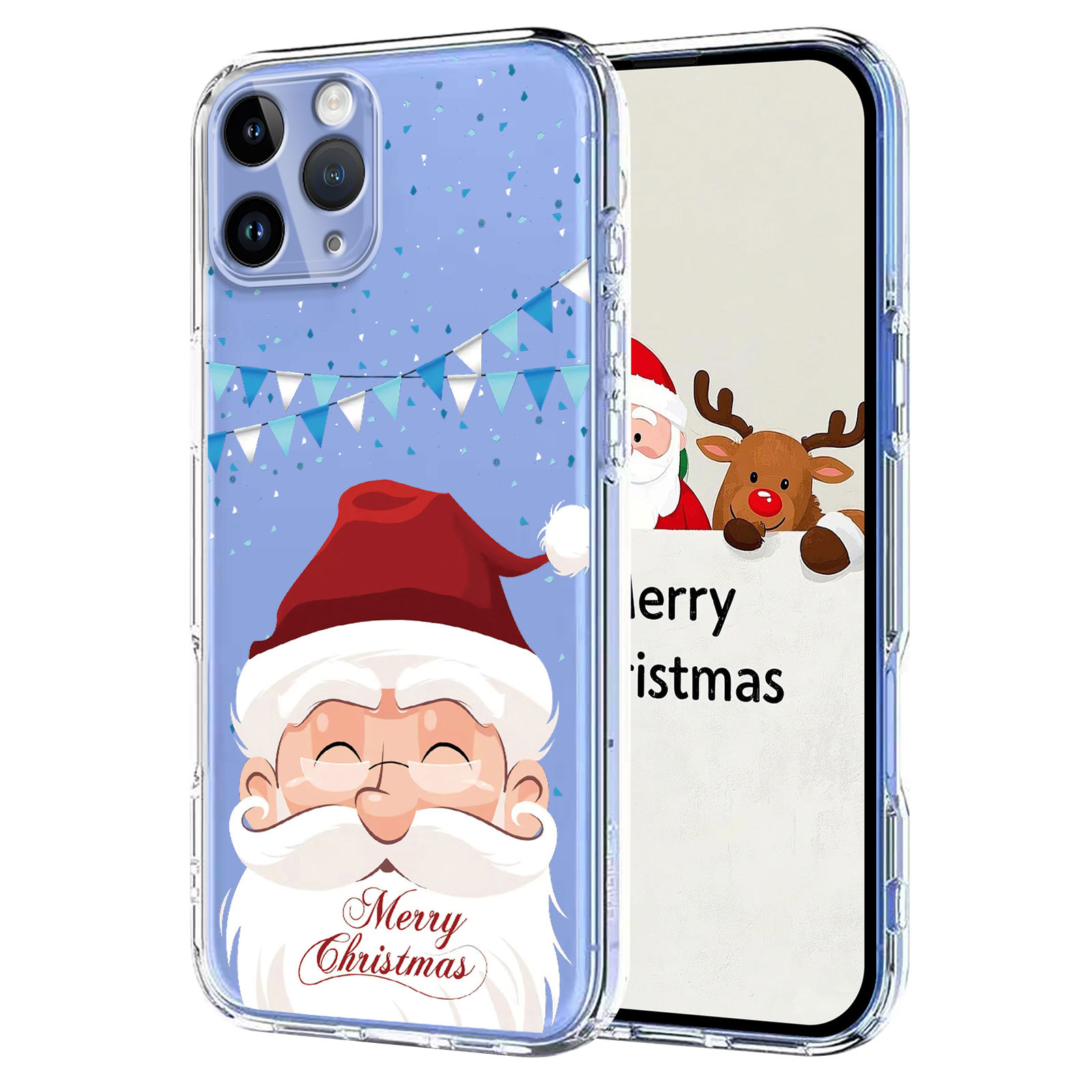 For iPhone 11 Pro Max Case Christmas Themed Pattern Printing TPU Phone Back Cover - Santa Claus