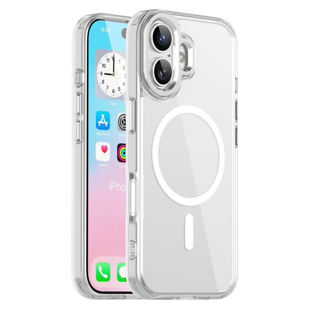 For iPhone 17 Case Compatible with MagSafe TPU+PC Transparent Phone Cover - Transparent