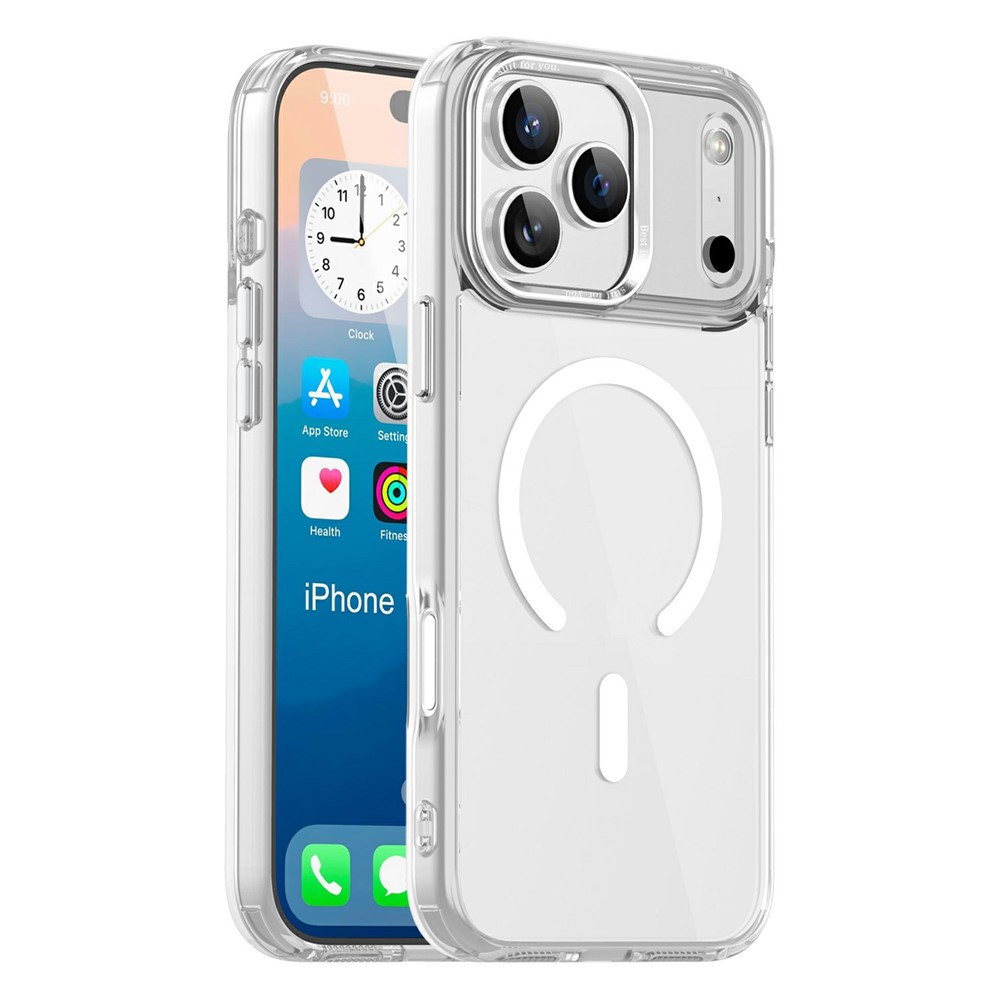 For iPhone 17 Pro Case Compatible with MagSafe TPU+PC Transparent Phone Cover - Transparent