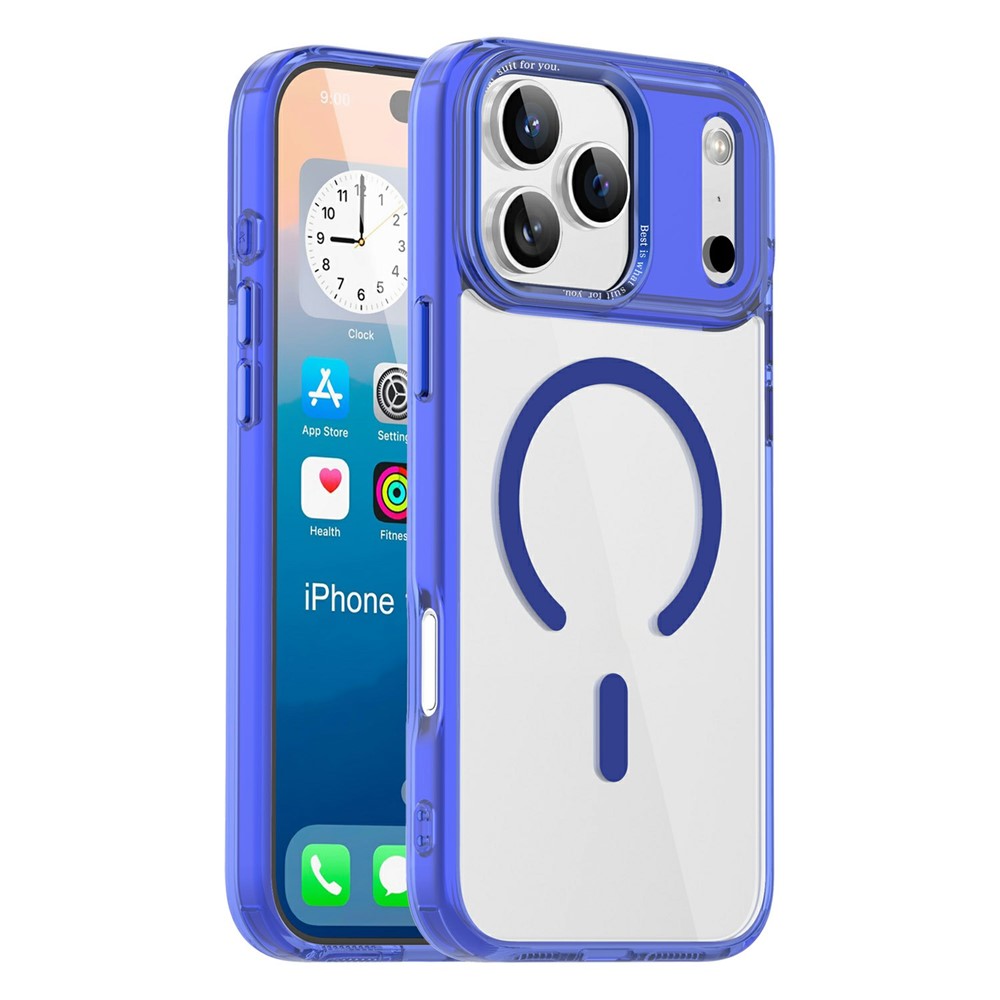 For iPhone 17 Pro Max Case Compatible with MagSafe TPU+PC Transparent Phone Cover - Sapphire