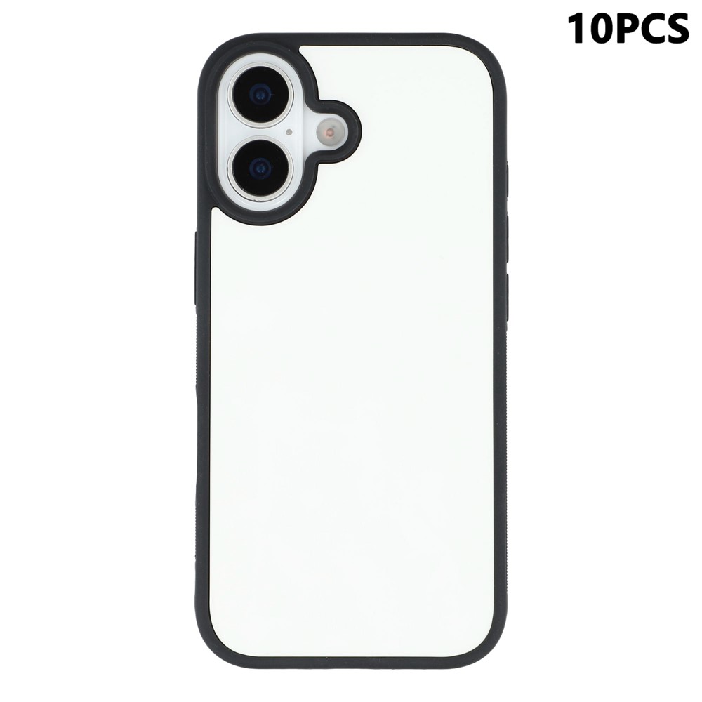 10Pcs / Pack For iPhone 17 Case Shockproof PC+TPU Phone Cover Support Heat Transfer Printing