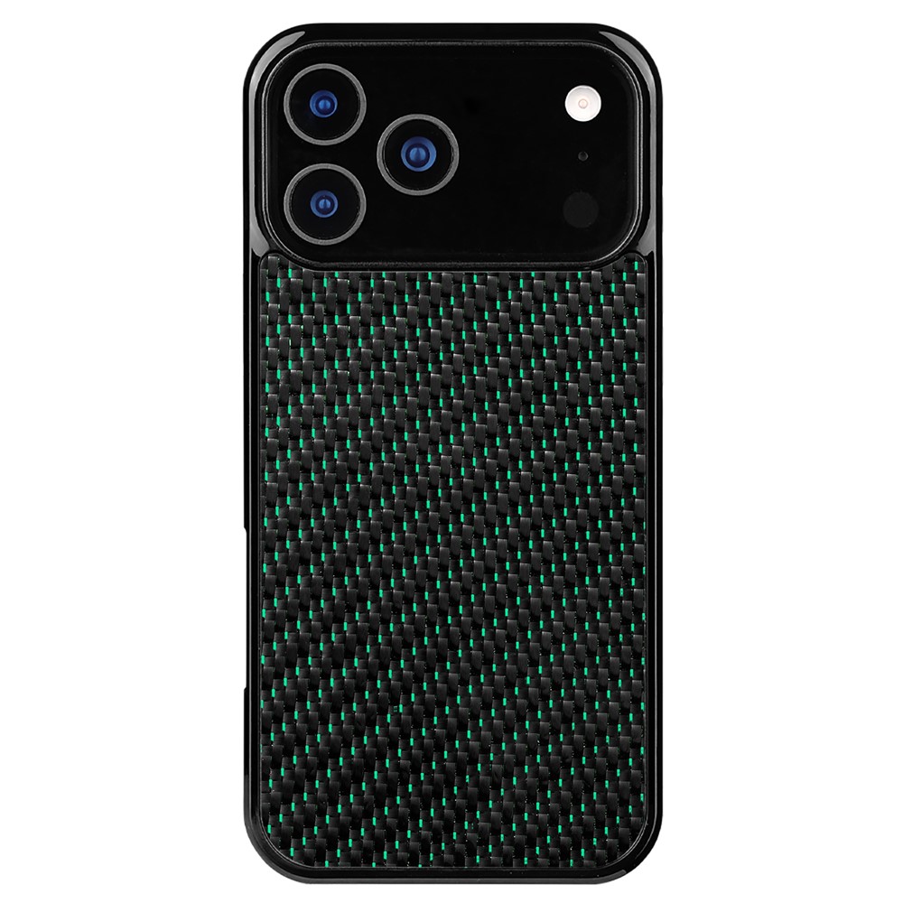 For iPhone 17 Pro Max Case Case Twill Texture Aramid Fiber + TPU Shockproof Phone Cover - Green