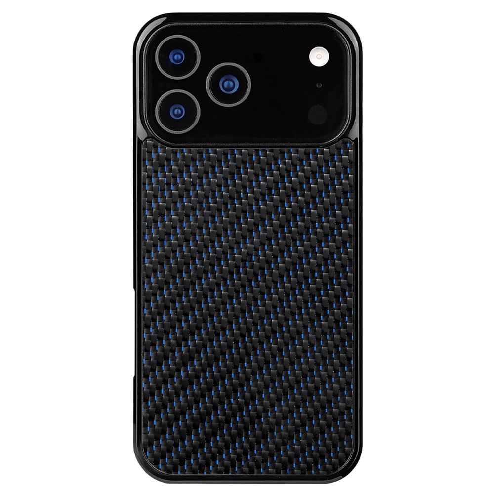 For iPhone 17 Pro Case Case Twill Texture Aramid Fiber + TPU Shockproof Phone Cover - Blue