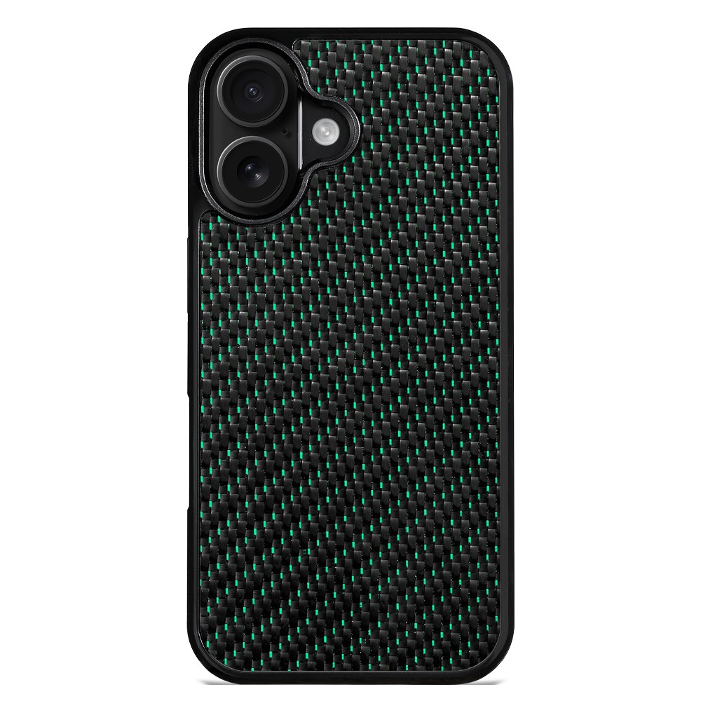 For iPhone 17 Case Case Twill Texture Aramid Fiber + TPU Shockproof Phone Cover - Green
