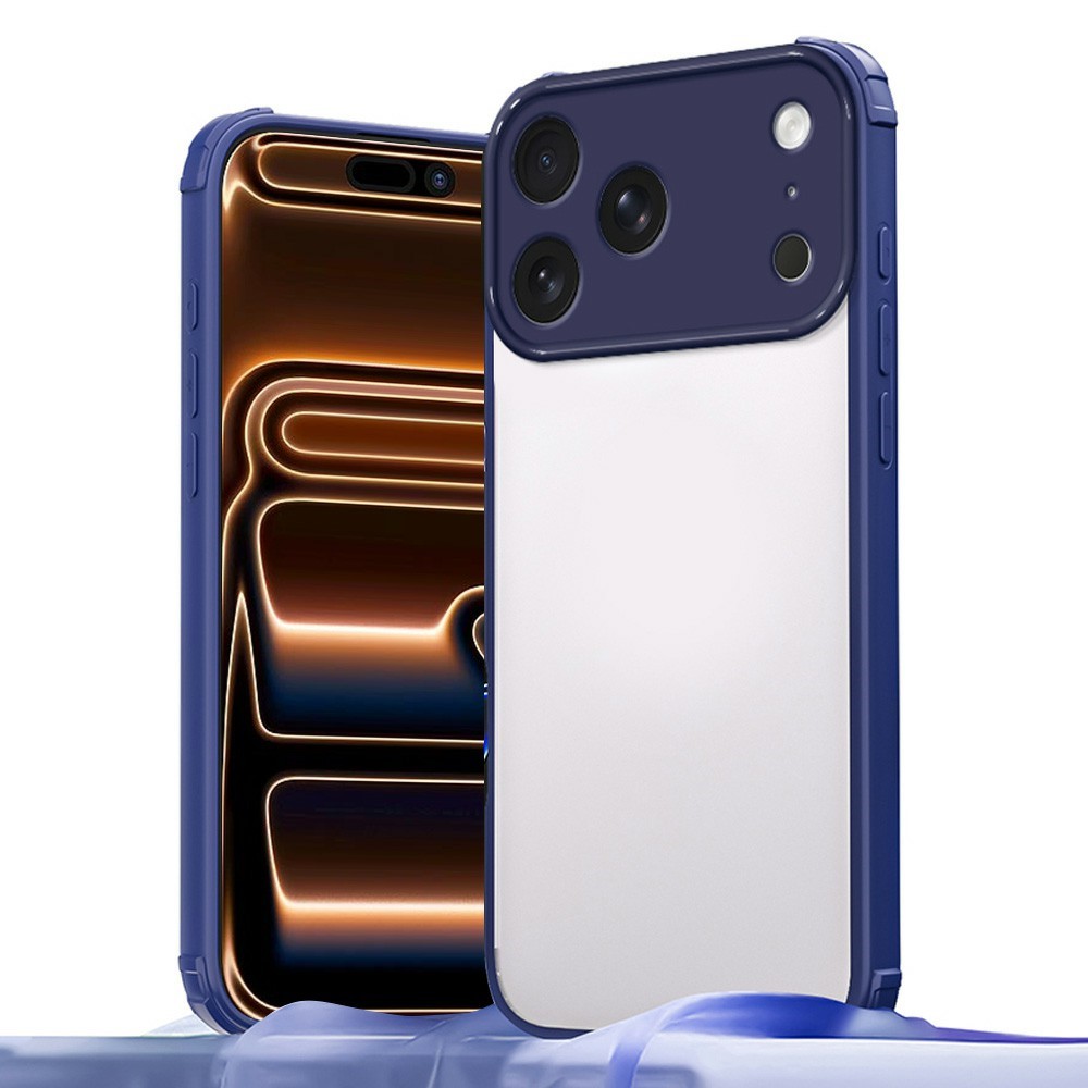 For iPhone 17 Pro Case Reinforced Corner Shockproof TPU + Acrylic Phone Cover - Blue