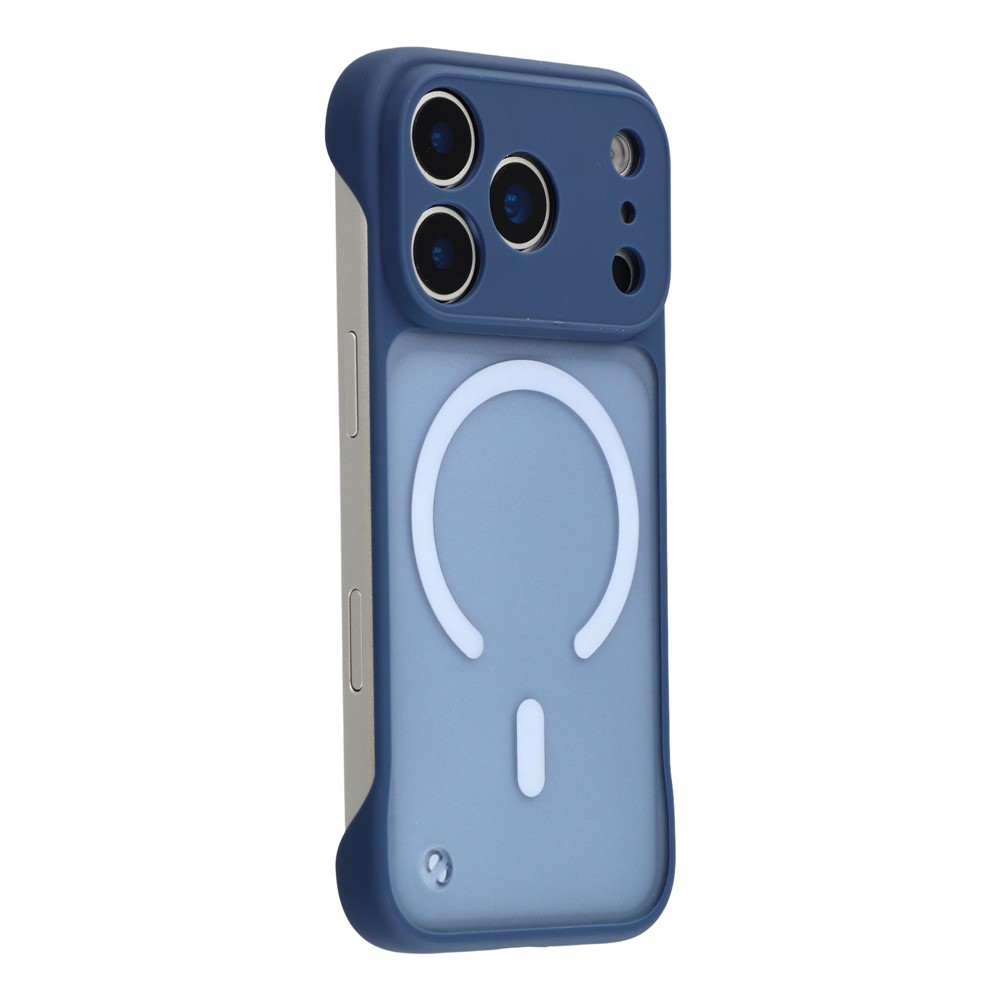 JAUCASE For iPhone 17 Pro Max Case Compatible with MagSafe Frosted PC Frameless Phone Cover - Blue