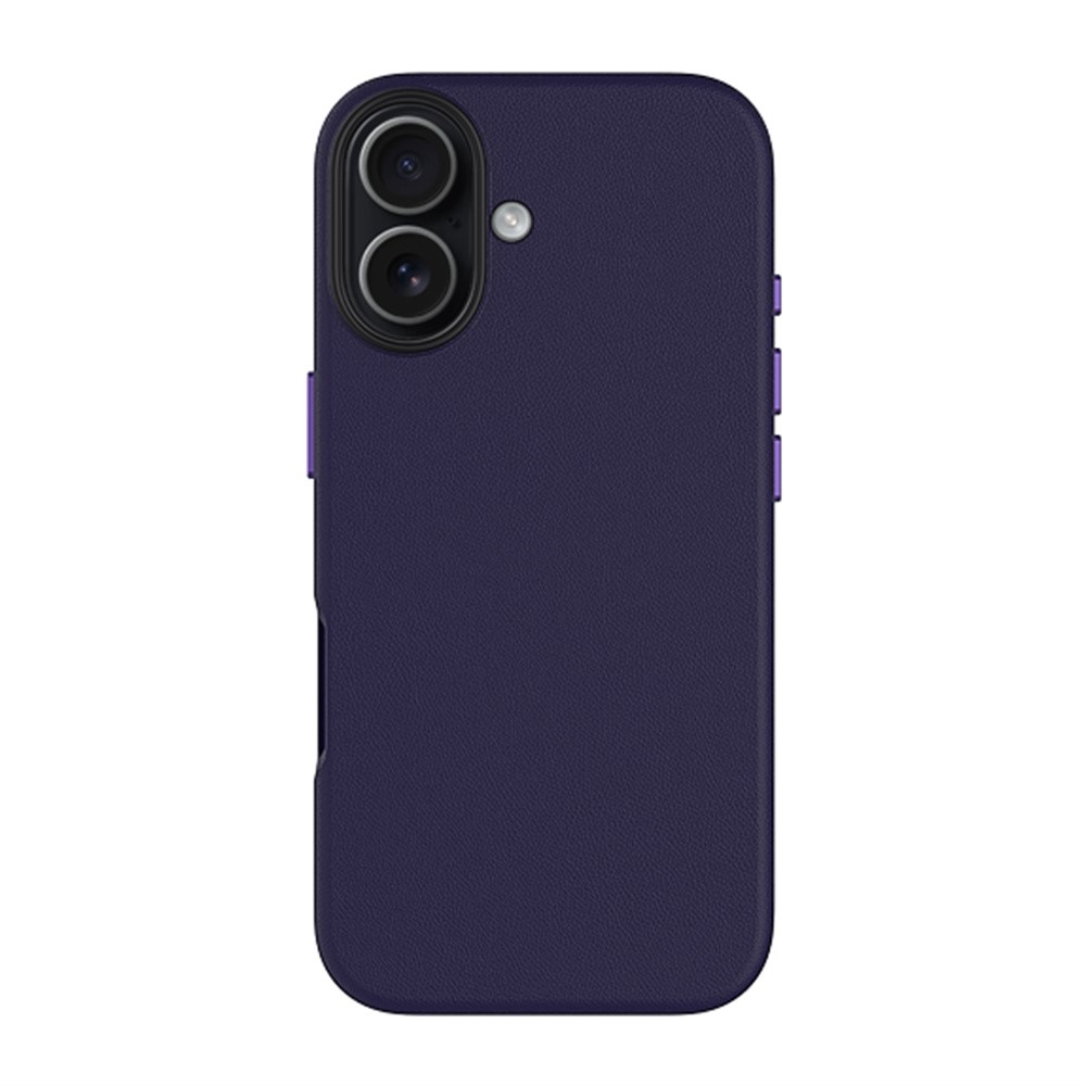 KZDOO For iPhone 17 Case Compatible with MagSafe PU + PC Shockproof Phone Cover - Dark Purple