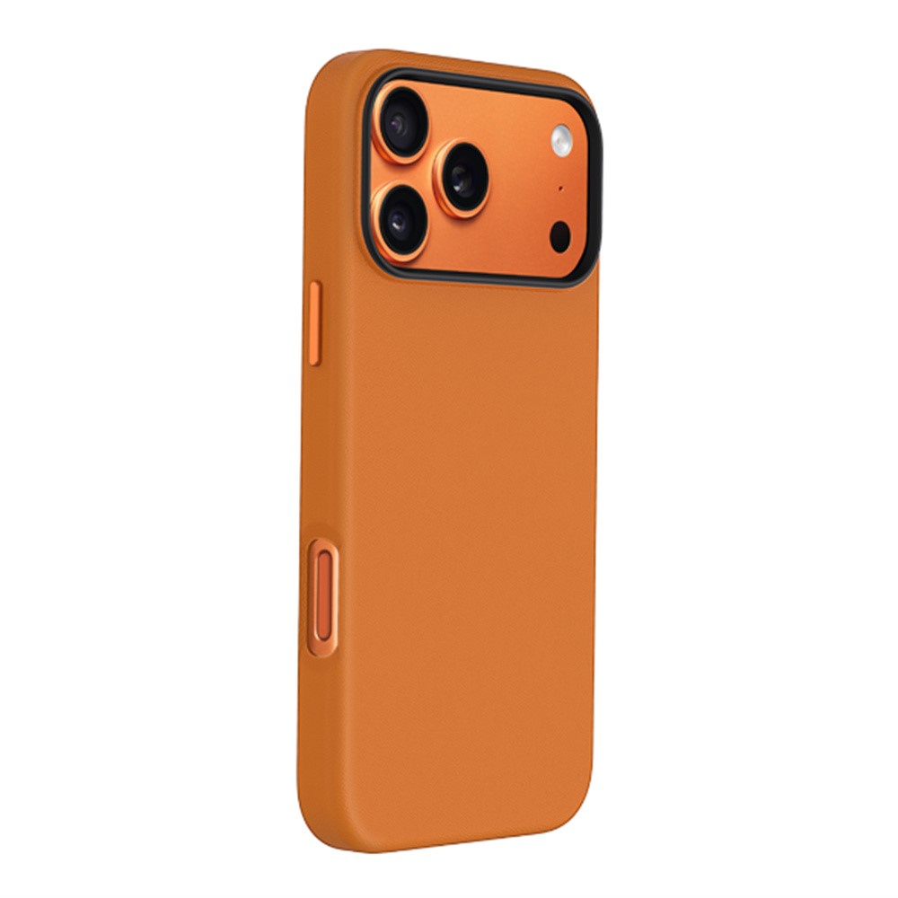 KZDOO For iPhone 17 Pro Max Case Compatible with MagSafe PU + PC Shockproof Phone Cover - Orange