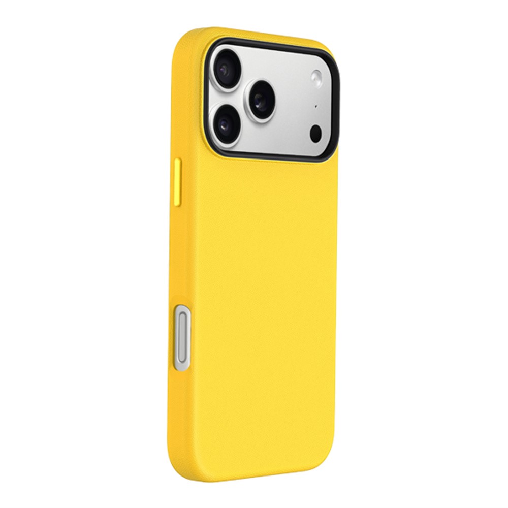 KZDOO For iPhone 17 Pro Max Case Compatible with MagSafe PU + PC Shockproof Phone Cover - Yellow