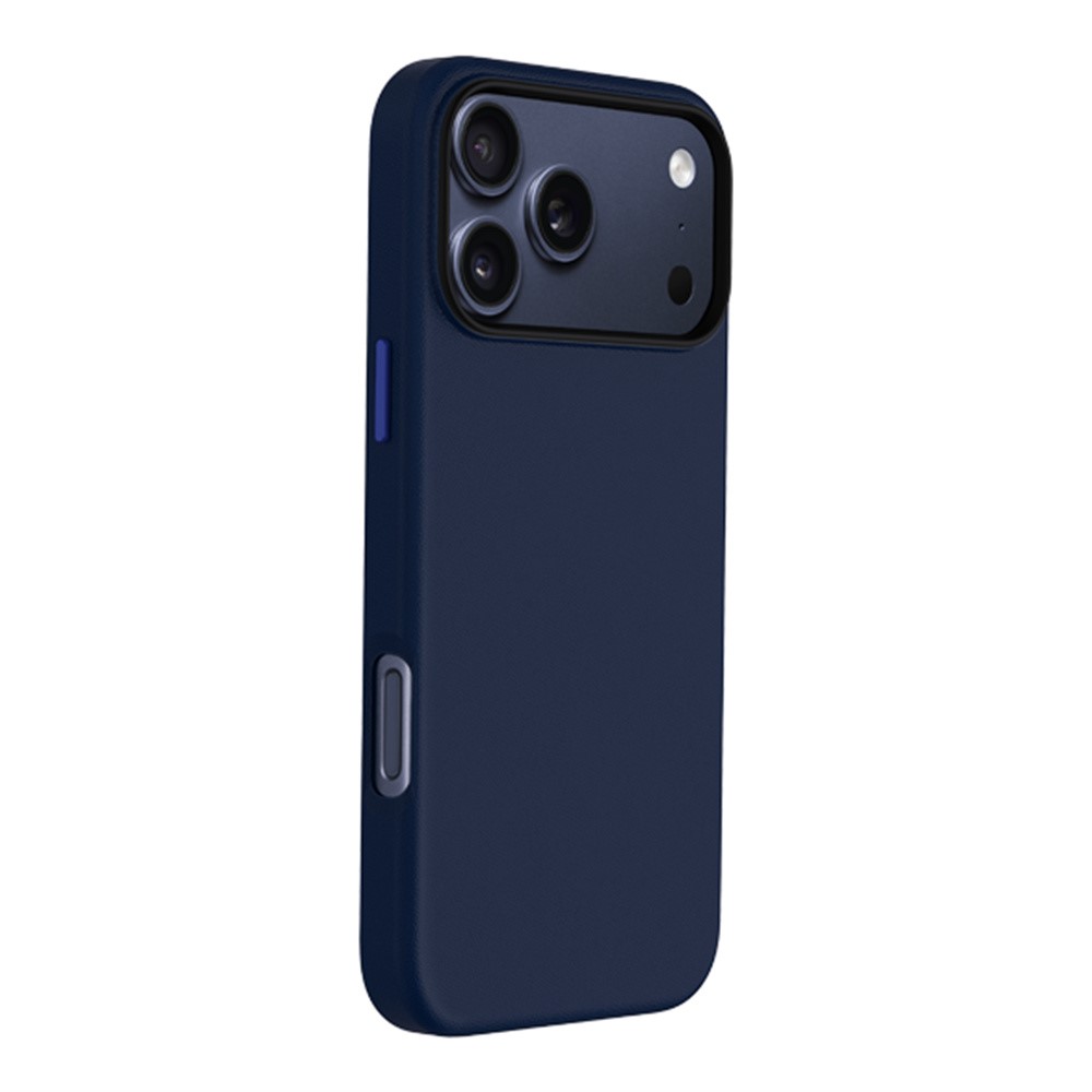 KZDOO Noble Collection Series For iPhone 17 Pro Max Case PU+PC Shockproof Phone Cover - Dark Blue