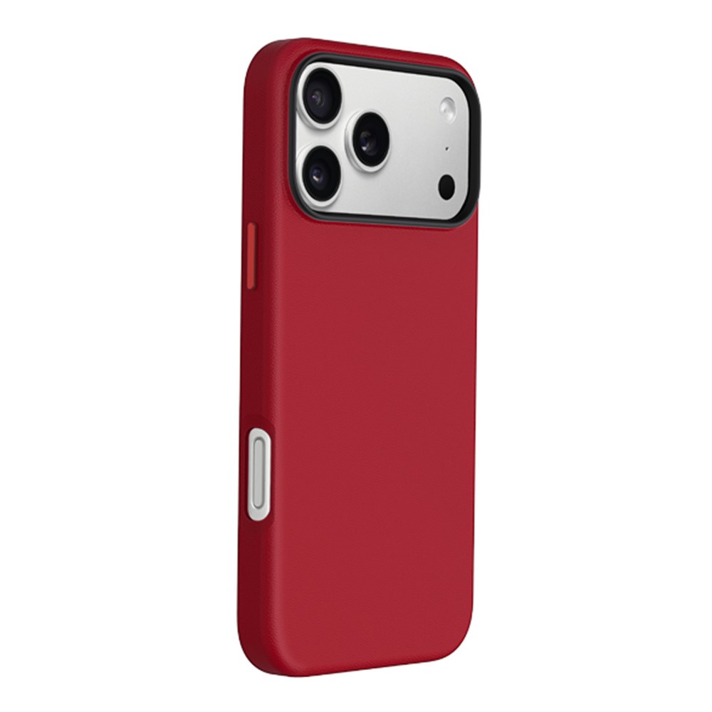 KZDOO Noble Collection Series For iPhone 17 Pro Max Case PU+PC Shockproof Phone Cover - Red