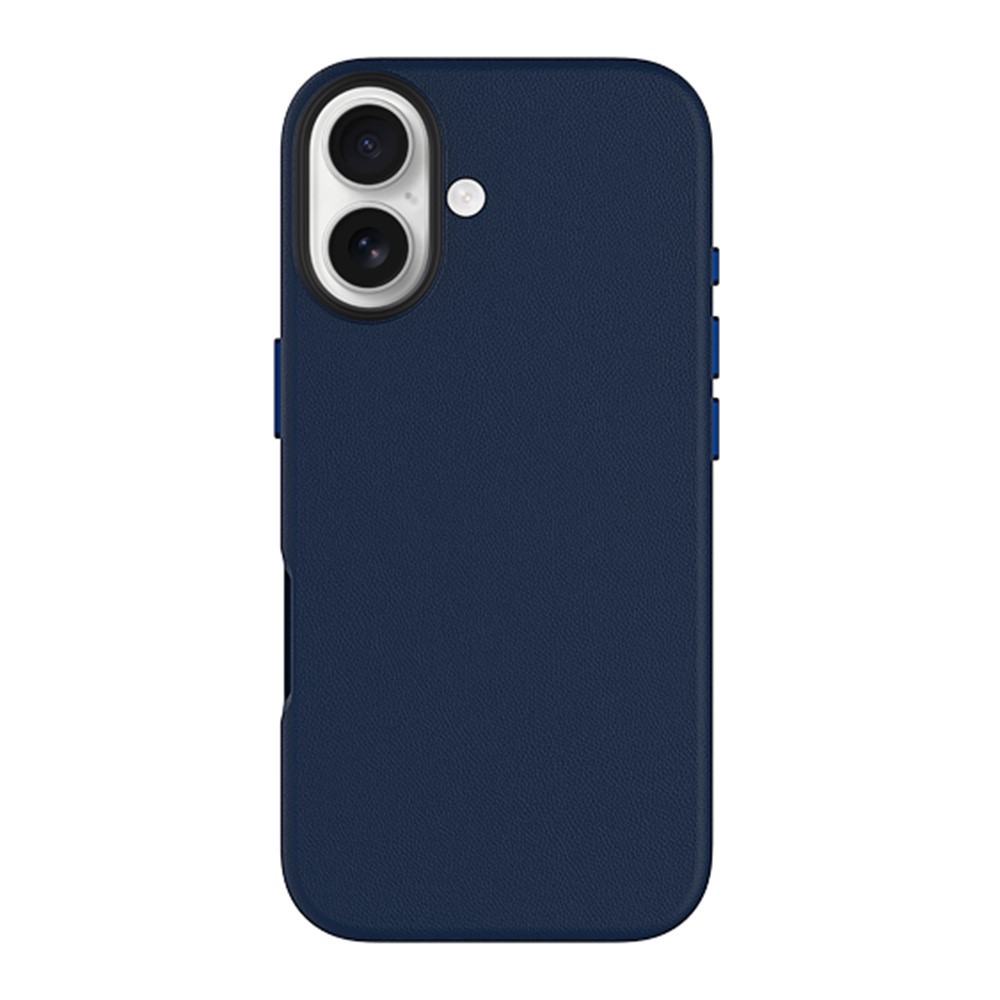 KZDOO Noble Collection Series For iPhone 17 Case PU + PC Shockproof Phone Cover - Dark Blue