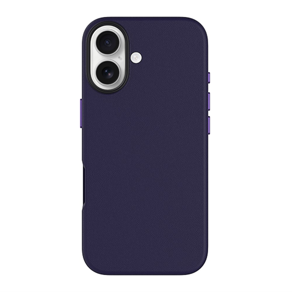 KZDOO Noble Collection Series For iPhone 17 Case PU + PC Shockproof Phone Cover - Dark Purple