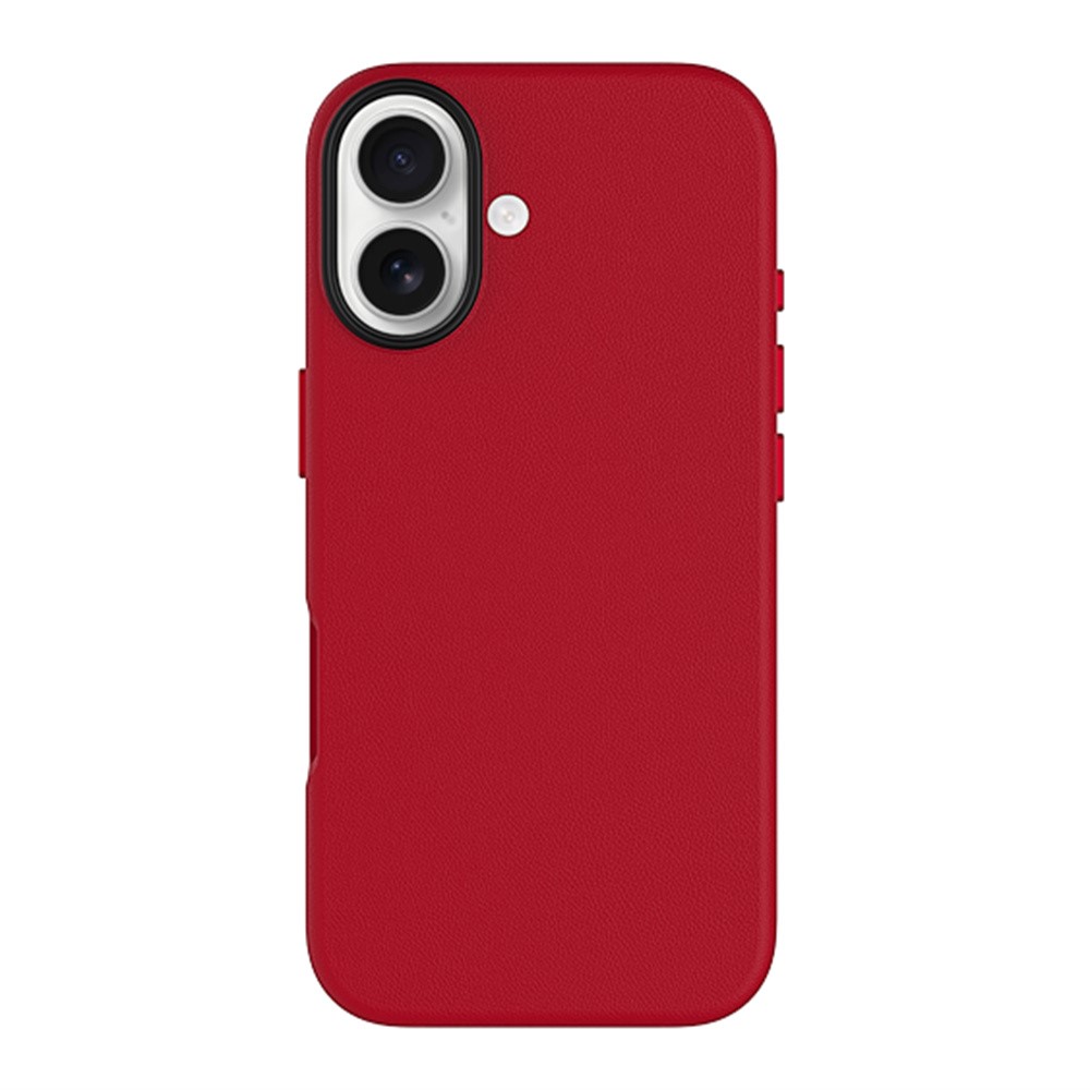 KZDOO Noble Collection Series For iPhone 17 Case PU + PC Shockproof Phone Cover - Red