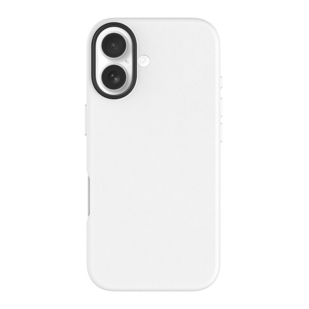 KZDOO Noble Collection Series For iPhone 17 Case PU + PC Shockproof Phone Cover - White
