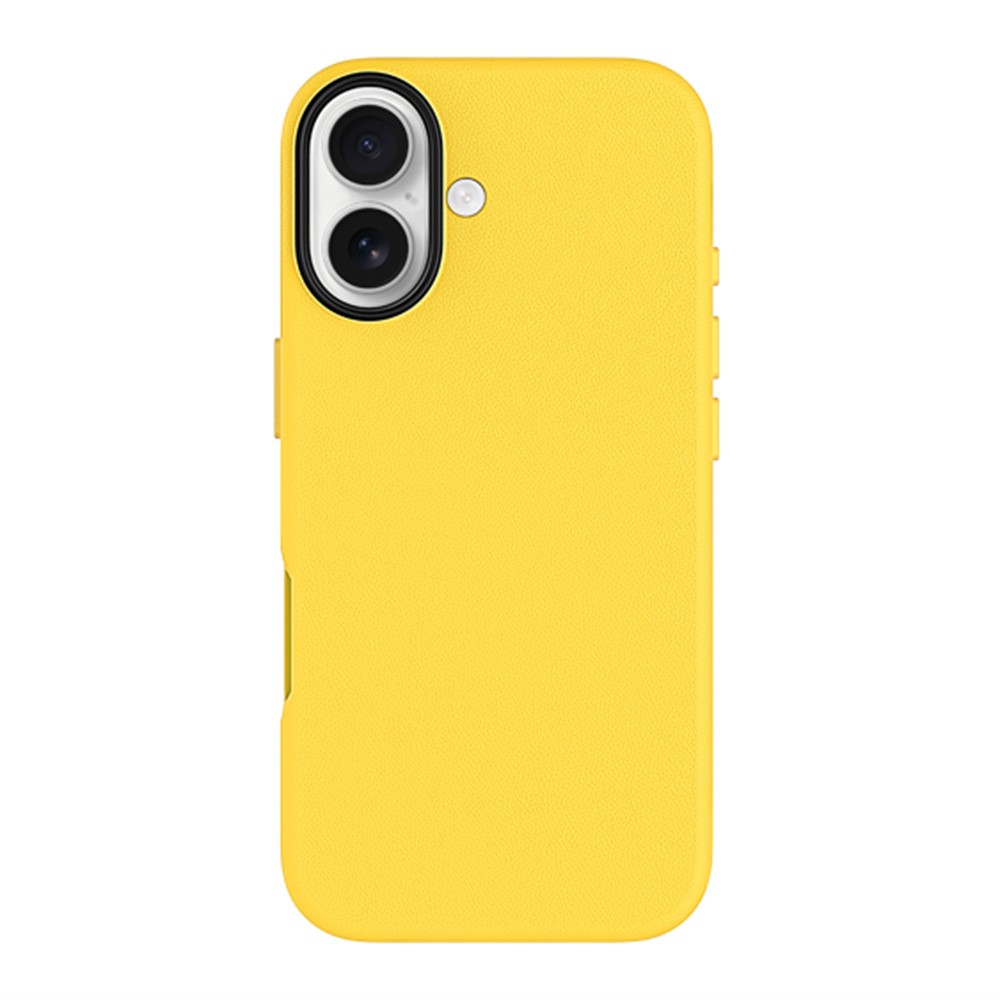 KZDOO Noble Collection Series For iPhone 17 Case PU + PC Shockproof Phone Cover - Yellow