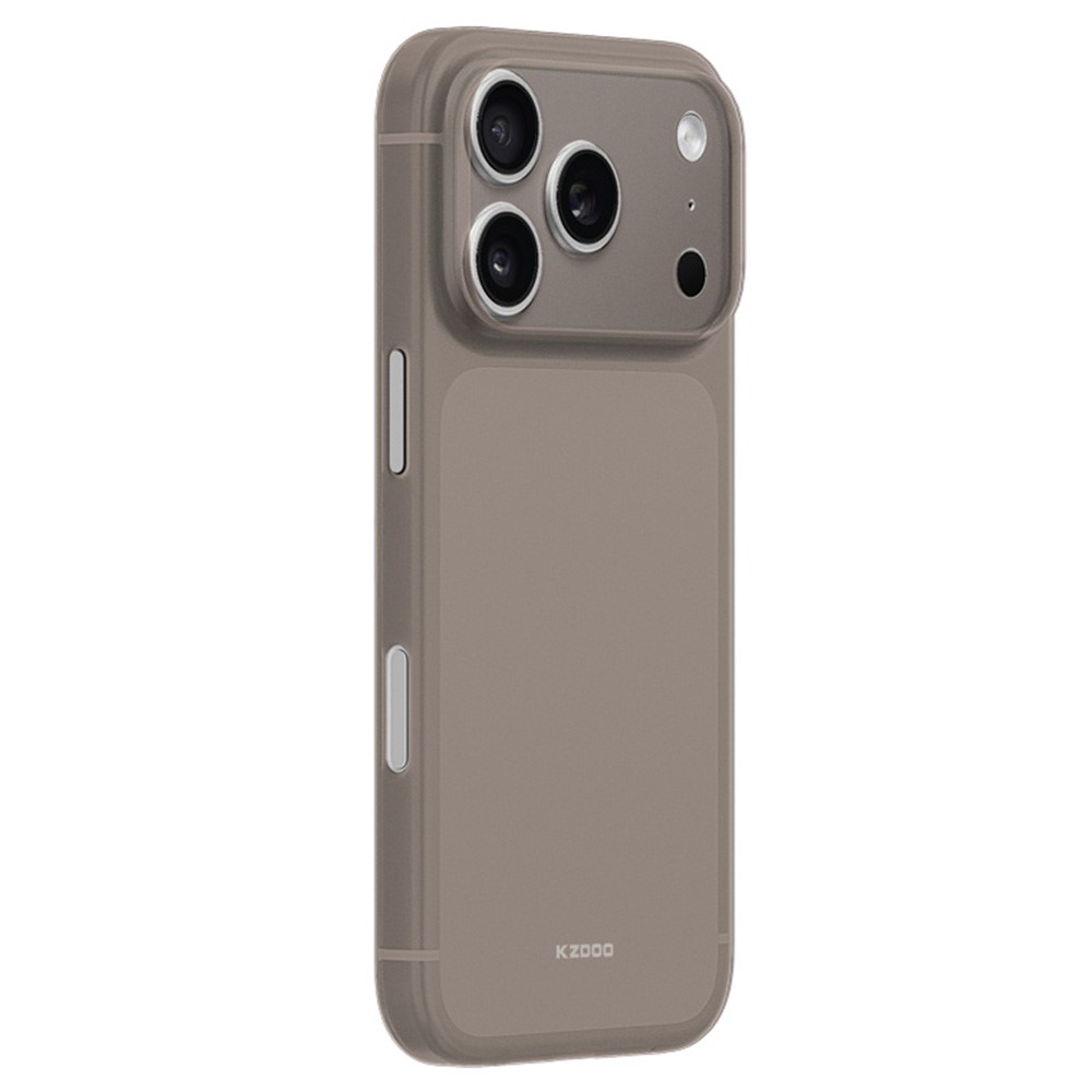 KZDOO Air Skin Series for iPhone 17 Pro Max Case Frosted Back Ultra Thin PP Phone Cover - Grey