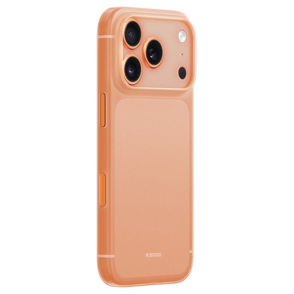 KZDOO Air Skin Series for iPhone 17 Pro Max Case Frosted Back Ultra Thin PP Phone Cover - Orange