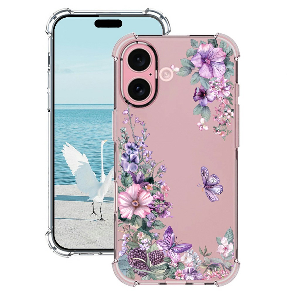 For iPhone 17 Case Pattern Printing Corner Protection Soft TPU Phone Cover - Style B