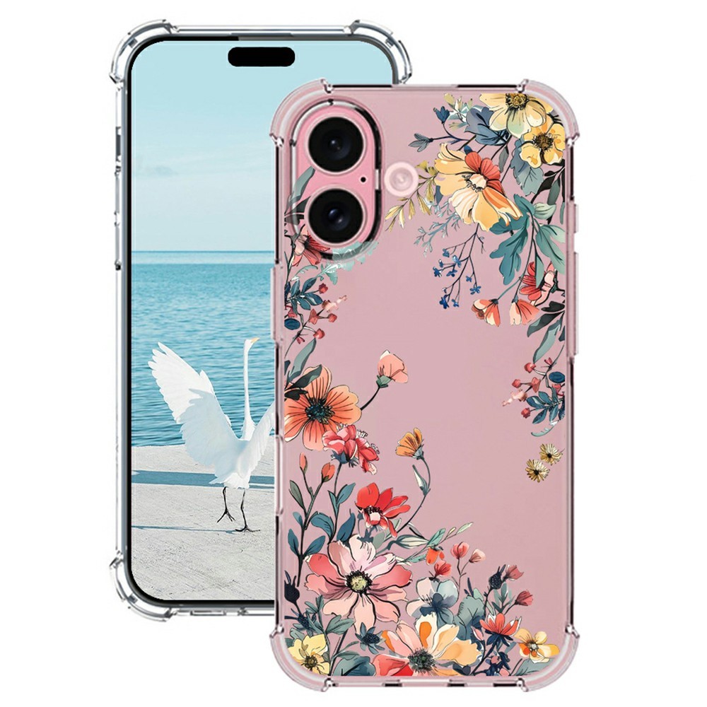 For iPhone 17 Case Pattern Printing Corner Protection Soft TPU Phone Cover - Style C