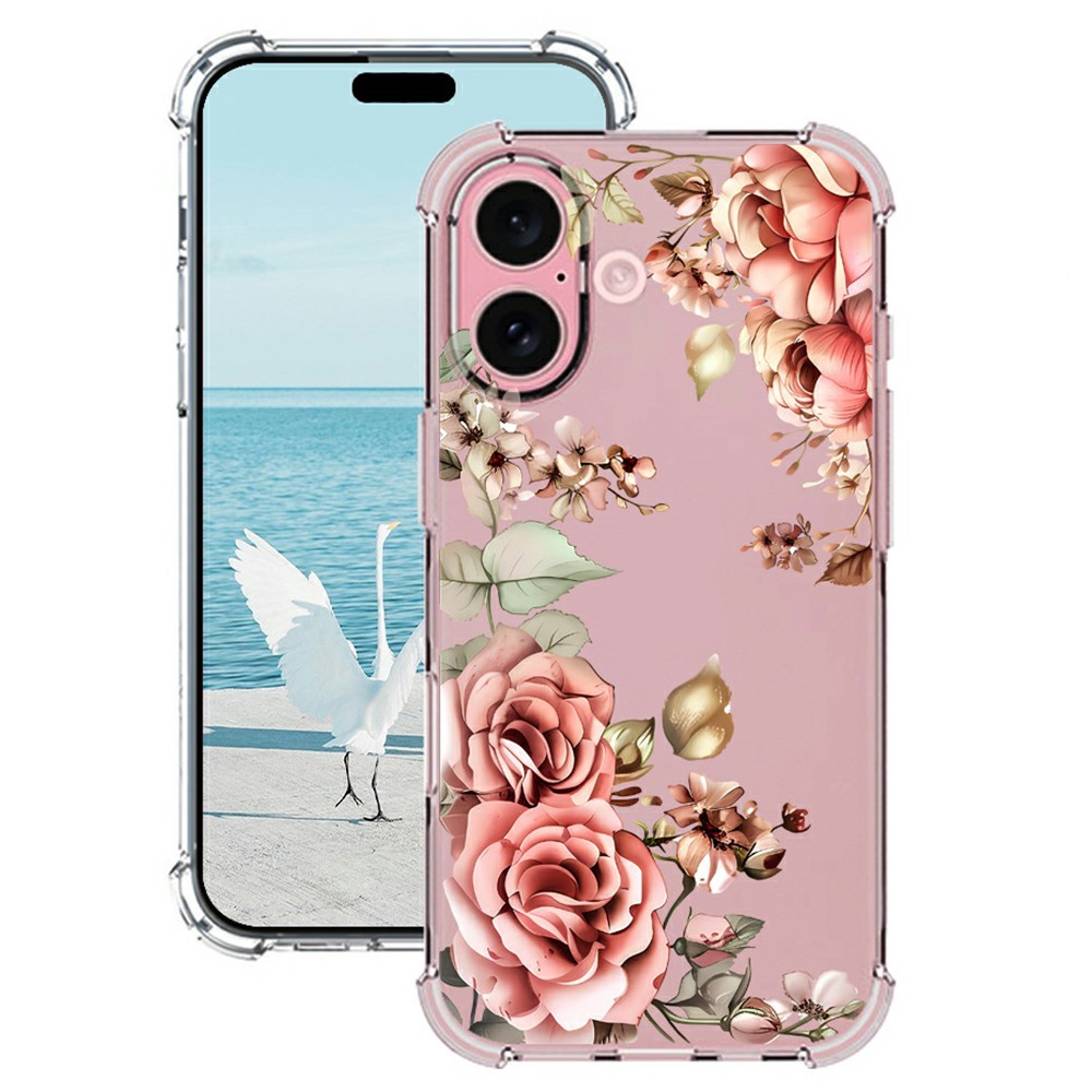 For iPhone 17 Case Pattern Printing Corner Protection Soft TPU Phone Cover - Style D