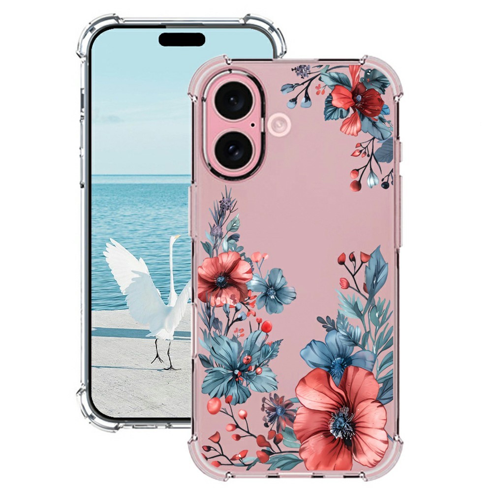 For iPhone 17 Case Pattern Printing Corner Protection Soft TPU Phone Cover - Style E