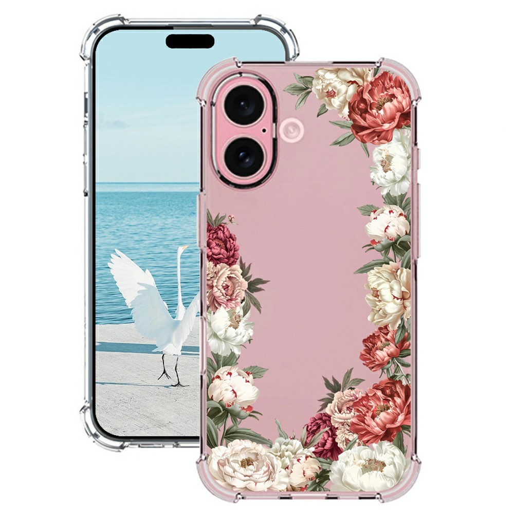 For iPhone 17 Case Pattern Printing Corner Protection Soft TPU Phone Cover - Style F