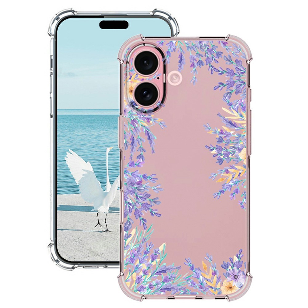 For iPhone 17 Case Pattern Printing Corner Protection Soft TPU Phone Cover - Style J