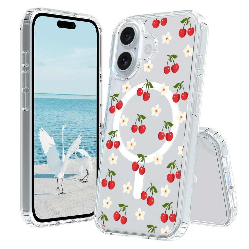 For iPhone 17 Case Compatible with MagSafe Pattern Printing TPU PC Phone Back Cover - QHCX 025