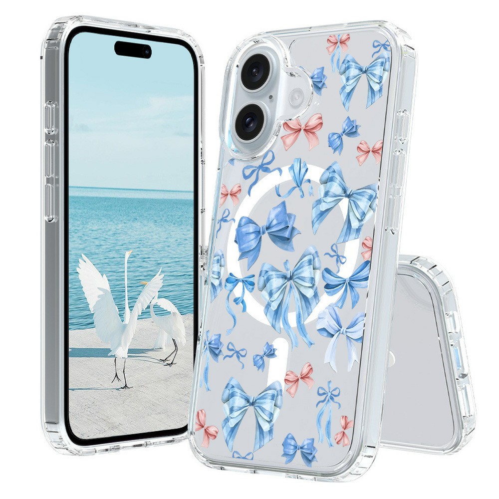 For iPhone 17 Case Compatible with MagSafe Pattern Printing TPU PC Phone Back Cover - QHCX 026