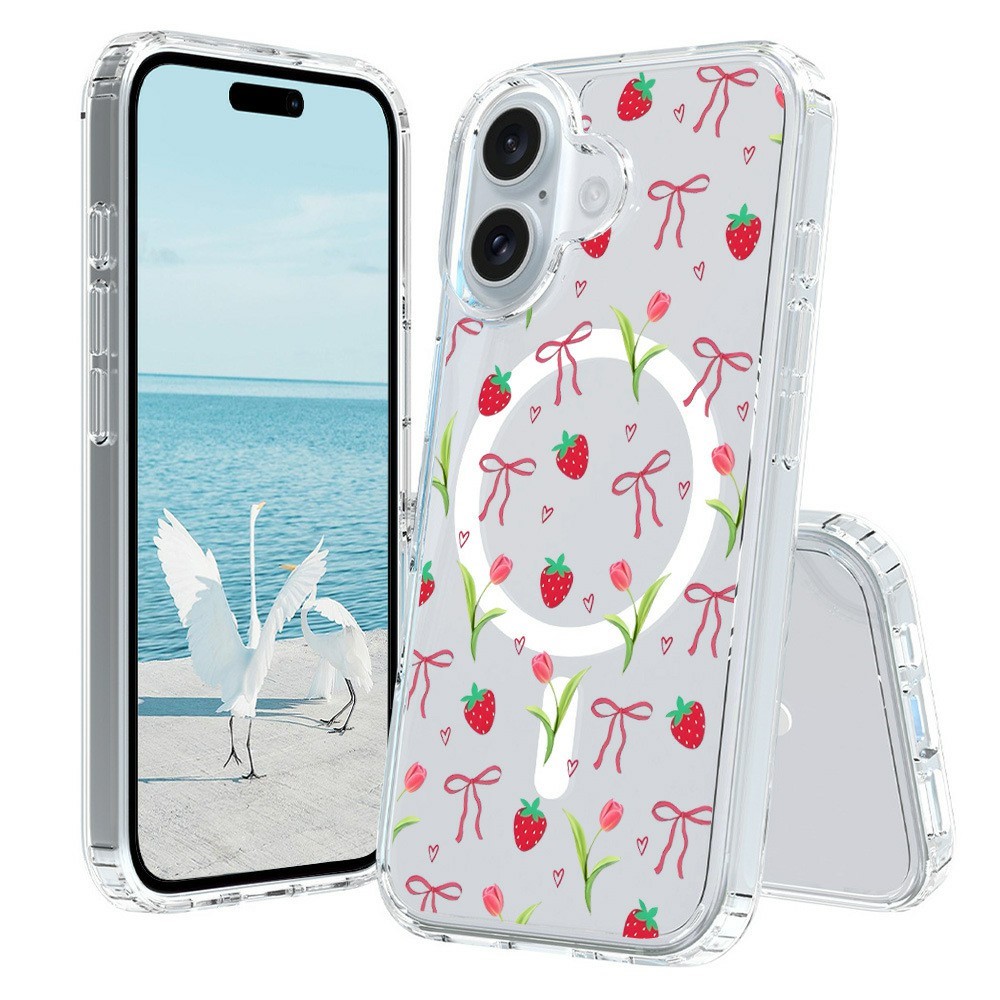 For iPhone 17 Case Compatible with MagSafe Pattern Printing TPU PC Phone Back Cover - QHCX 027