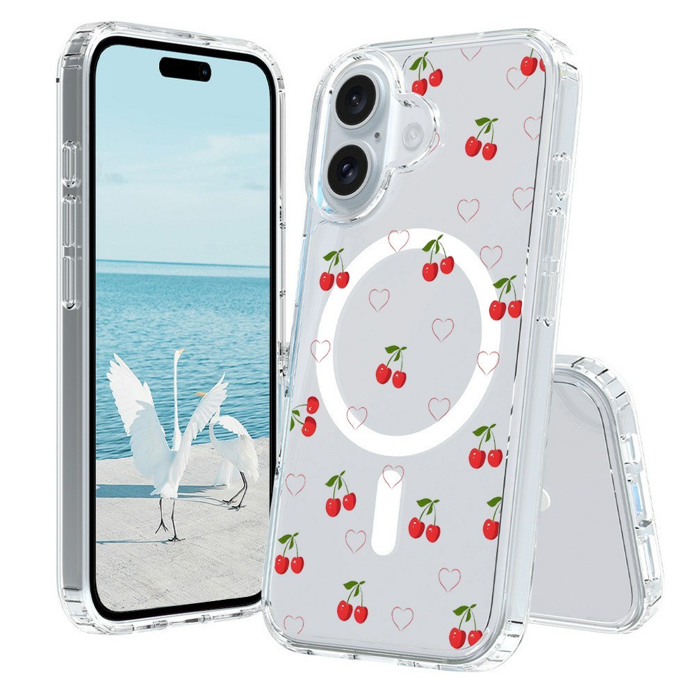 For iPhone 17 Case Compatible with MagSafe Pattern Printing TPU PC Phone Back Cover - QHCX 028