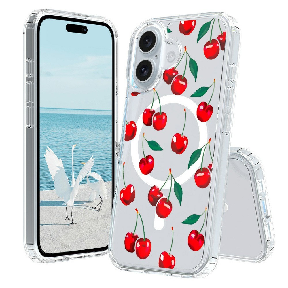 For iPhone 17 Case Compatible with MagSafe Pattern Printing TPU PC Phone Back Cover - QHCX 030