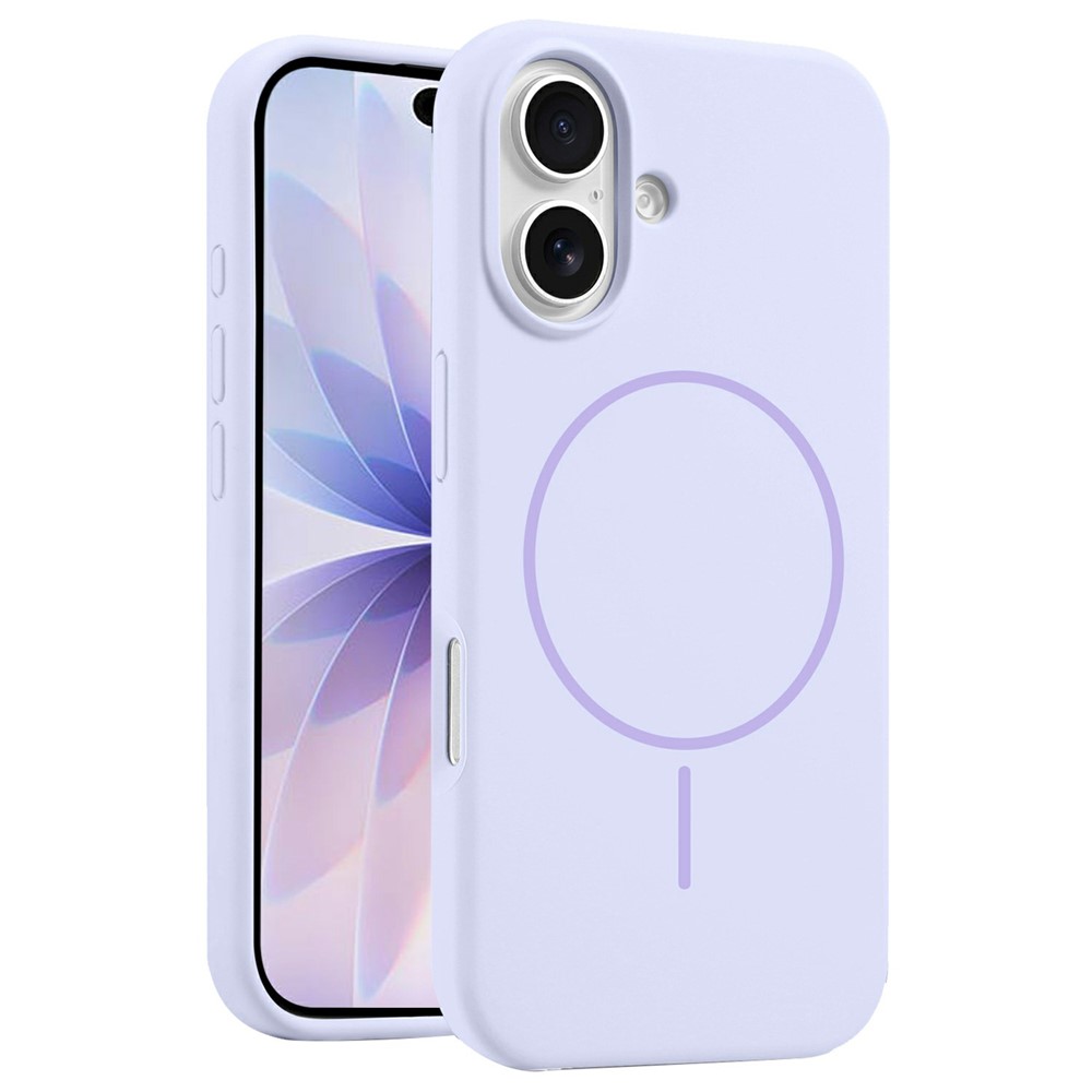 For iPhone 17 Case Compatible with MagSafe Liquid Silicone Anti-Drop Phone Cover - Light Purple