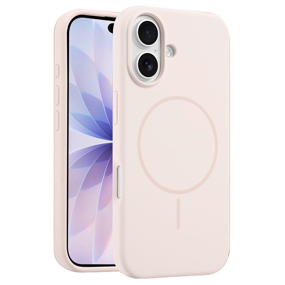 For iPhone 17 Case Compatible with MagSafe Liquid Silicone Anti-Drop Phone Cover - Light Pink