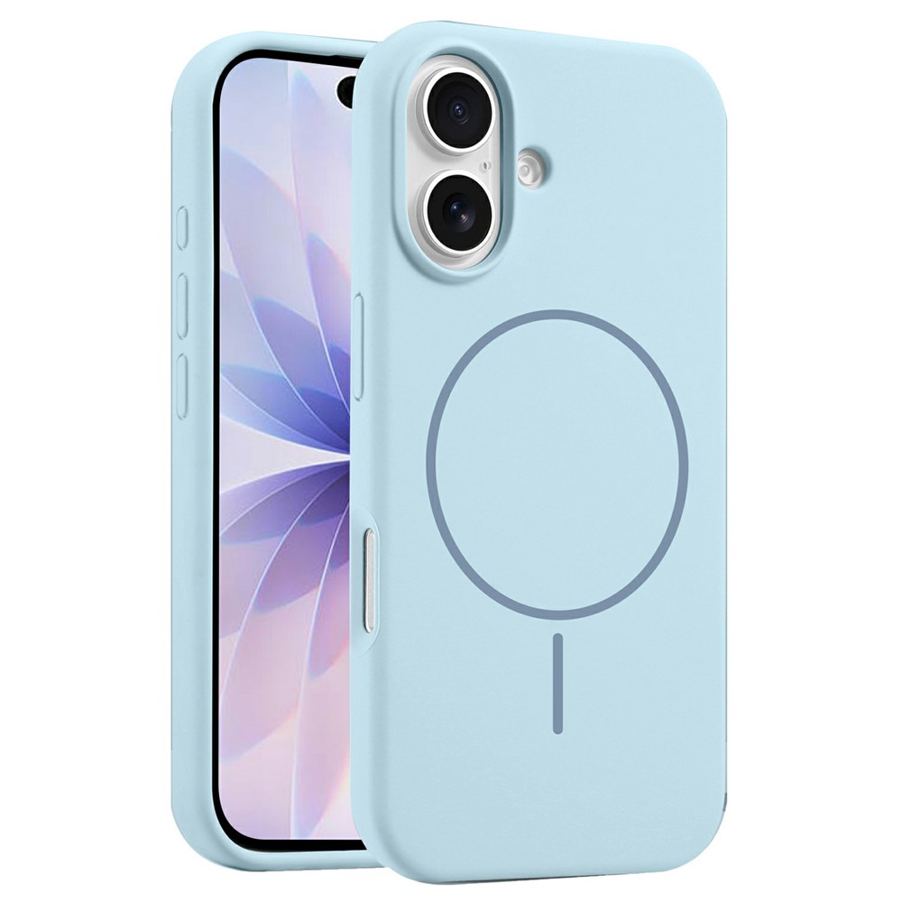 For iPhone 17 Case Compatible with MagSafe Liquid Silicone Anti-Drop Phone Cover - Blue