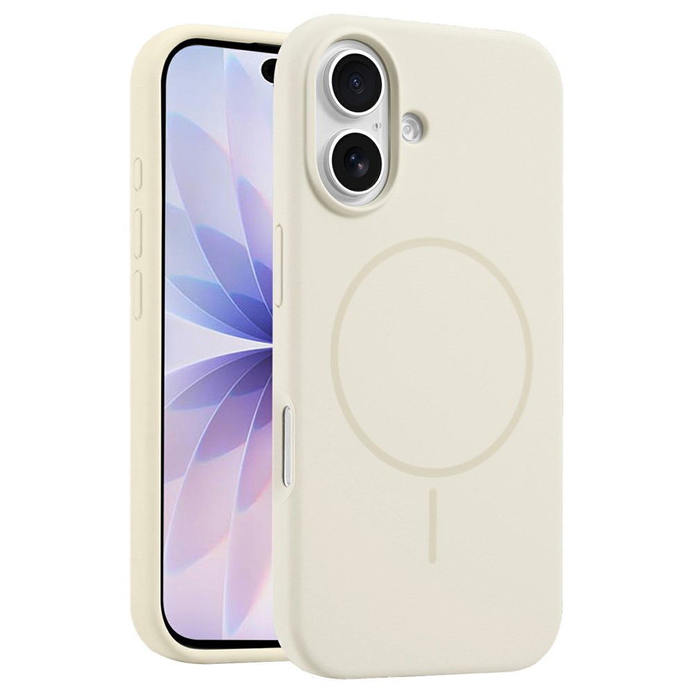 For iPhone 17 Case Compatible with MagSafe Liquid Silicone Anti-Drop Phone Cover - Antique White