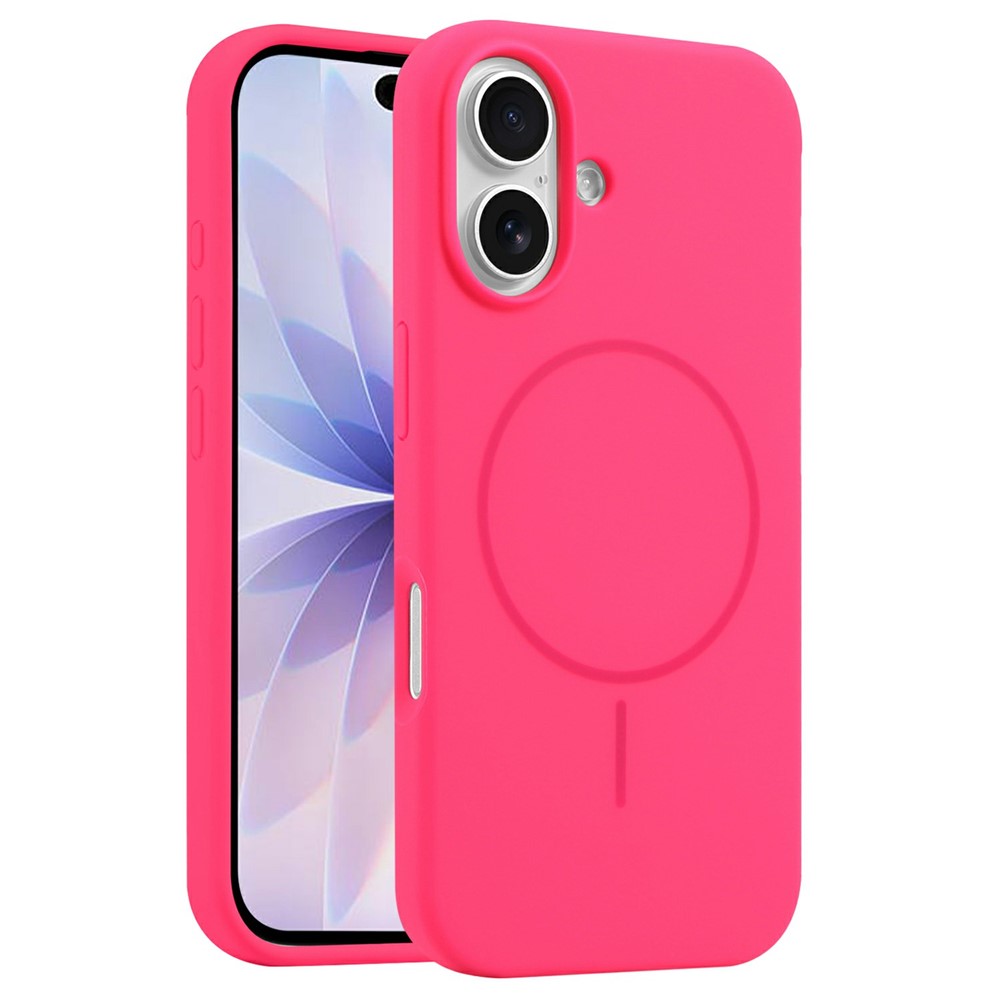 For iPhone 17 Case Compatible with MagSafe Liquid Silicone Anti-Drop Phone Cover - Rose