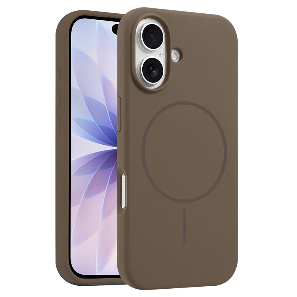 For iPhone 17 Case Compatible with MagSafe Liquid Silicone Anti-Drop Phone Cover - Brown